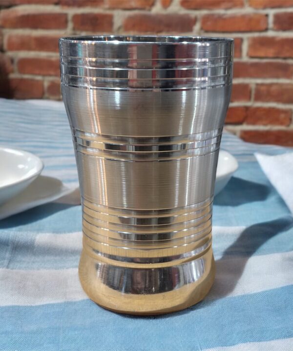 ONAM Glass Wonder Cup Plain Stainless Steel Set of 3, sleek and durable design, perfect for everyday use and serving beverages.