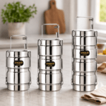 ONAM BOMBAY stainless steel tiffin lunch box for office school and daily use