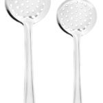 kvi Malbro Skimmer (poni) Stainleass Steel set of two Heavy Gauge Steel Basting/Serving Skimmer
