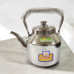 "Dhara Steel Kettle crafted with high-quality stainless steel, perfect for boiling water and beverages