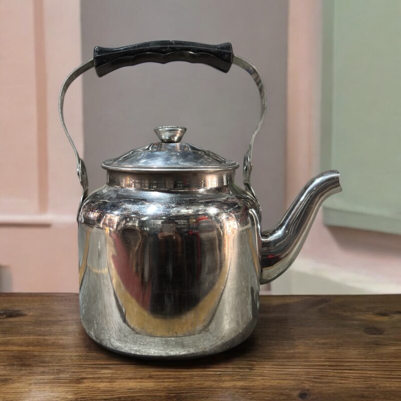 Dora 12-Cup Kettle made with high-grade stainless steel, compatible with gas and induction stoves.