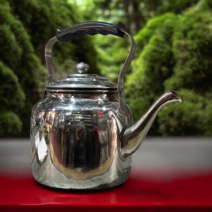 Dora 12-Cup Kettle made with high-grade stainless steel, compatible with gas and induction stoves.