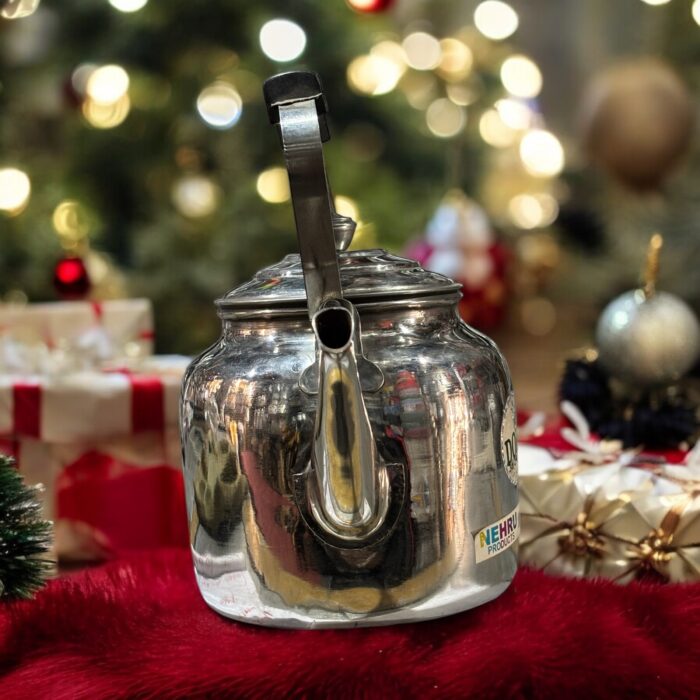 Dora 12-Cup Kettle made with high-grade stainless steel, compatible with gas and induction stoves.