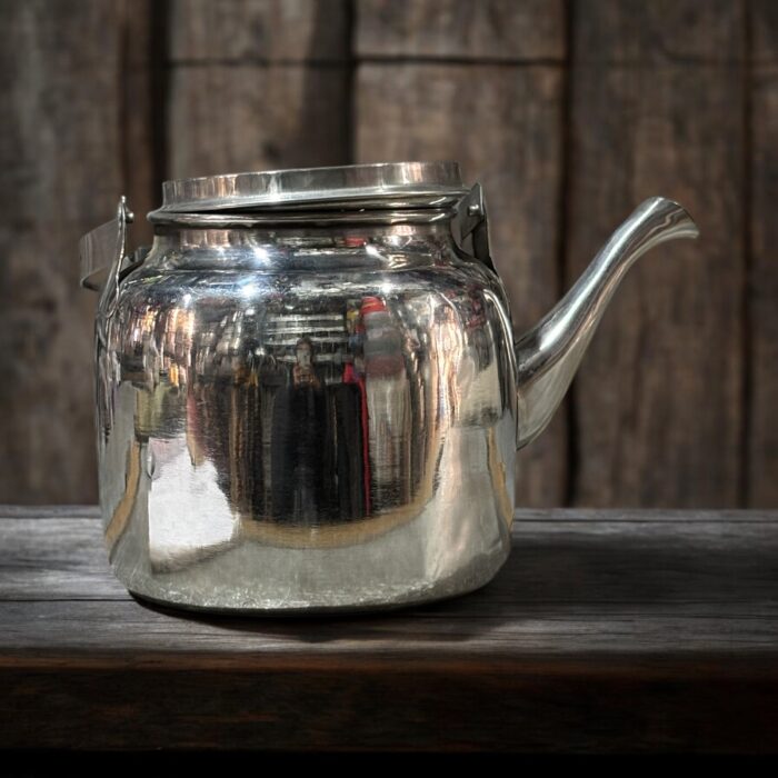 Dora 12-Cup Kettle made with high-grade stainless steel, compatible with gas and induction stoves.