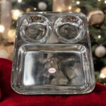 Mintage 3-in-1 Bhojan Thal Set of Two featuring round compartments, crafted from high-quality stainless steel for a durable and stylish dining experience.