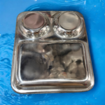 Mintage 3-in-1 Bhojan Thal Set of Two featuring round compartments, crafted from high-quality stainless steel for a durable and stylish dining experience.