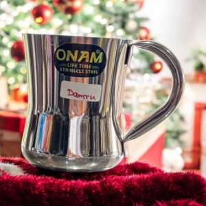 Onam Damru Cup Set (Set of 3) - 3.25 x 3 Inch, 400 ml Capacity