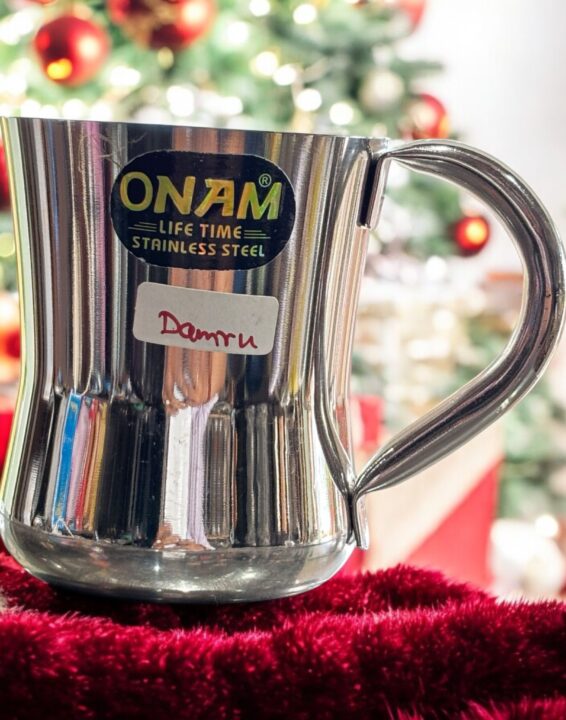 Onam Damru Cup Set (Set of 3) - 3.25 x 3 Inch, 400 ml Capacity