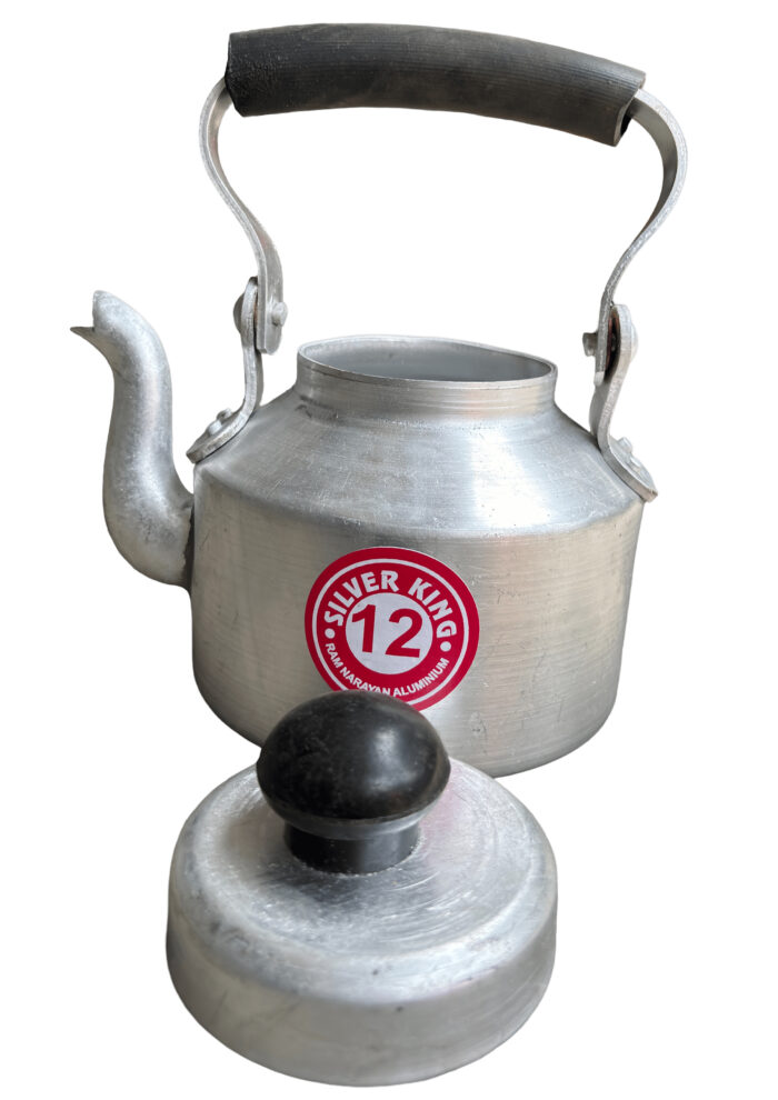 silver king Aluminium Cutting Chai Kettle