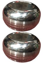 Set of three elegant Blue Star Matki Katori 6-inch bowls,
