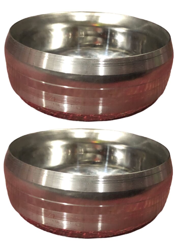 Set of three elegant Blue Star Matki Katori 6-inch bowls,