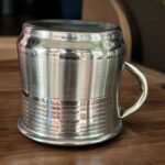 Rajat Gold 6 Cup Set, silver line design, 200 ml capacity, 2.5 x 2.5 inch size