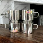 Mayur Gold Tea Mug Double Wall 6 Cup Set, 200 ml insulated cups, 2.5 x 2.5 inch