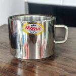 Mayur Gold Tea Mug Double Wall 6 Cup Set, 200 ml insulated cups, 2.5 x 2.5 inch