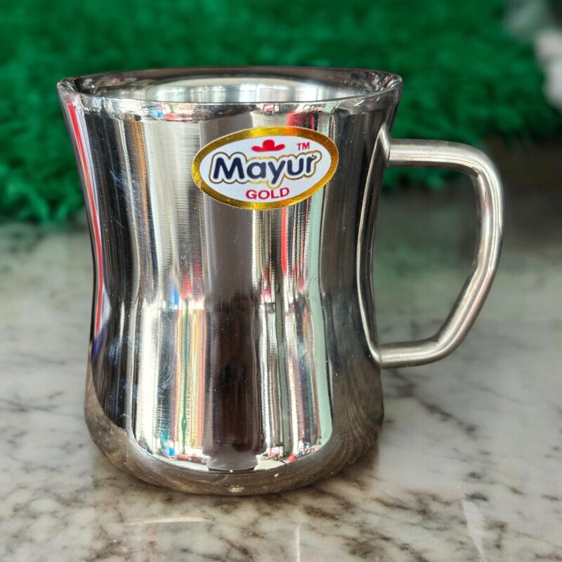 Mayur Gold Small Damru 4 Cup Set, 350 ml capacity, stylish and durable cups