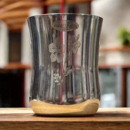 Bani NXT Damru Glass Signature Set of 3, 400 ml capacity each, uniquely designed with a stylish damru shape for a modern beverage experience.
