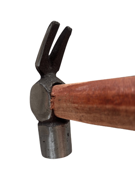 Claw Hammer with a sturdy wooden handle, featuring a curved claw for easy nail removal, ideal for carpentry, construction, and repair tasks.