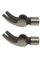 Set of 3 claw hammer heads, 3/4 lb each, handle not included