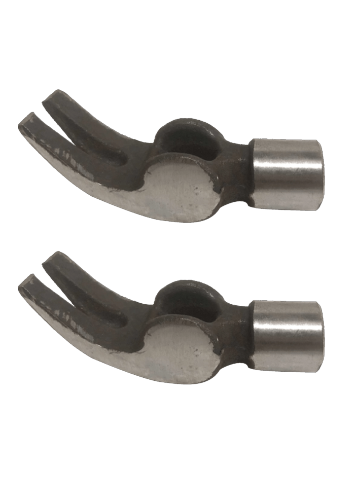 Set of 3 claw hammer heads, 3/4 lb each, handle not included