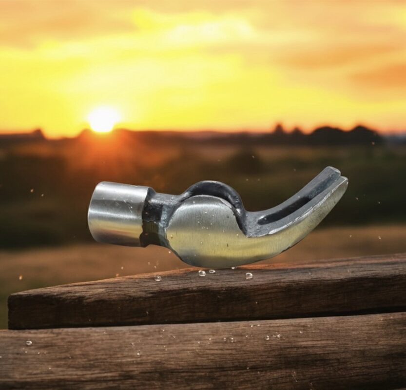 Set of 3 claw hammer heads without handles – durable forged steel heads for replacement, construction, carpentry, and repair use.