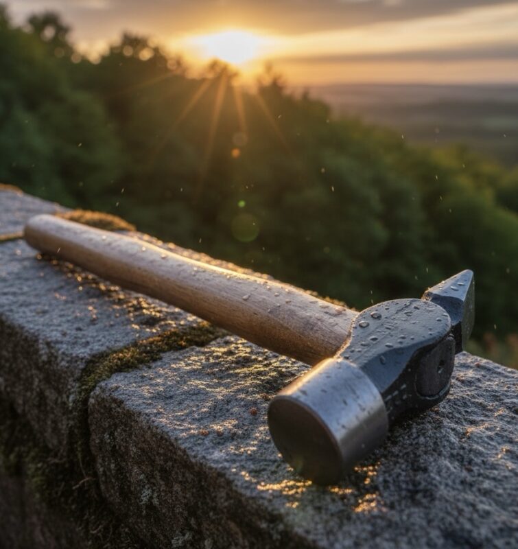 Cross Pein Hammer set of two with strong wooden handles – includes 300 gm and 500 gm hammers for metalworking, carpentry, and general repair use.