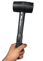 Rubber mallet hammer in small, medium, and large sizes with weights of 230 gm, 340 gm, and 530 gm