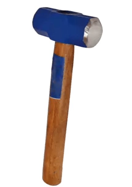 Heavy duty sledge hammer with wooden handle, sizes 1 lb, 2 lb, and 3 lb