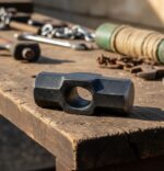 Desi Dhaakad hammer head without handle, forged steel, heavy-duty tool for masonry, stone cutting, and construction use.