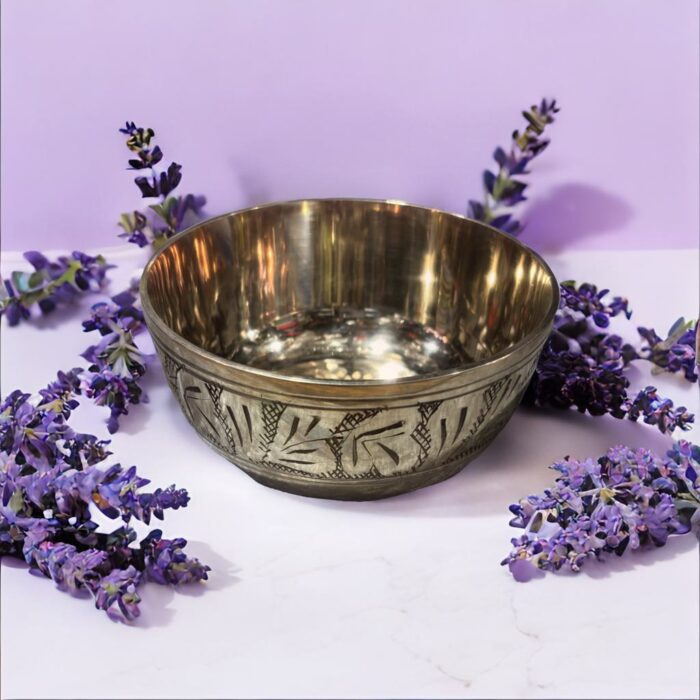 WellnessCarve 6-inch Bronze Bowl - Pure Bronze, Healthy & Durable Serving Bowl