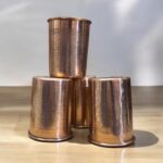 VedicGlow Copperware Glass 4 Pc Set – Premium 300 ml Ayurvedic copper glasses for health and wellness enthusiasts, perfect for detoxification and digestion improvement.