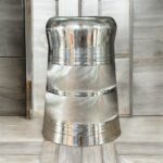 Glass Pulzar Silver Line DBN Set of 3, 400 ml capacity each, with a sleek silver line design and 7-inch height.