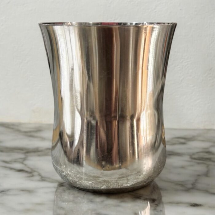 Onam Damru Glass Plain Set of 3, 400 ml capacity, 7-inch height, stainless steel drinkware for health-conscious families.