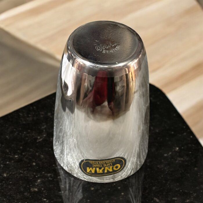 ONAM Glass Ajuba Plain Stainless Steel Set of 3 – 7-inch, 400 ml capacity, sleek and durable design, perfect for health-conscious families.
