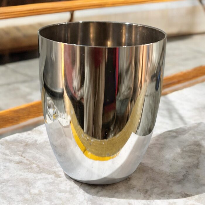 ONAM Glass Lotus (Duster) Plain Stainless Steel Set of Three – 7.5-inch size, 400 ml capacity, durable and eco-friendly
