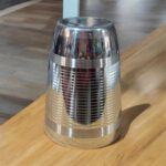 ONAM Glass Ajuba Silver Line Stainless Steel Set of 3, 7-inch, 400 ml capacity, eco-friendly and durable drinkware for health-conscious families.