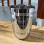 ONAM Glass Ajuba Silver Line Stainless Steel Set of 3, 7-inch, 400 ml capacity, eco-friendly and durable drinkware for health-conscious families.