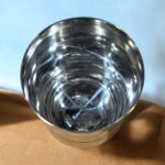 Payal Copper Polish Stainless Steel Glass Set of Two, 7-inch size with 400 ml capacity, featuring a premium copper-toned finish, ideal for health-conscious families