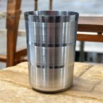 Rishabh Stainless Steel Glass Set of 6, 400 ml capacity, 7-inch height – Durable and eco-friendly drinking glasses for health-conscious families.