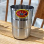 Vinod Stainless Steel Glass Set of 6 - 400 ml Capacity, 7-inch height, durable and eco-friendly drinkware for health-conscious families