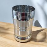 Set of 3 Saphire Glass Wonder Cups, 400 ml capacity, 7-inch stainless steel glasses for health-conscious families.