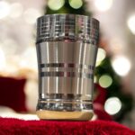 Set of 3 Saphire Glass Wonder Cups, 400 ml capacity, 7-inch stainless steel glasses for health-conscious families.