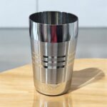 Apple Gold Ice Plain Glass Set of 6 – 500 ml Capacity, 7.5-inch stainless steel glasses for health-conscious families.