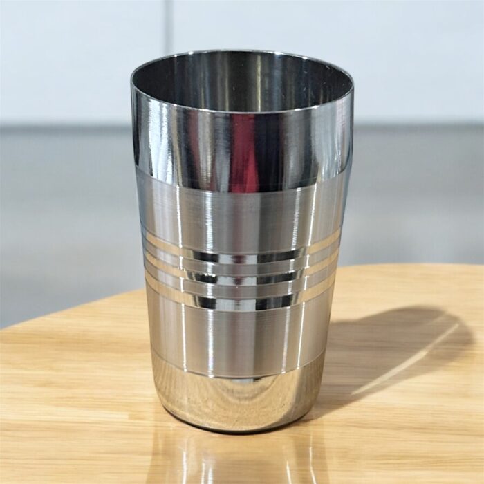 Apple Gold Ice Plain Glass Set of 6 – 500 ml Capacity, 7.5-inch stainless steel glasses for health-conscious families.