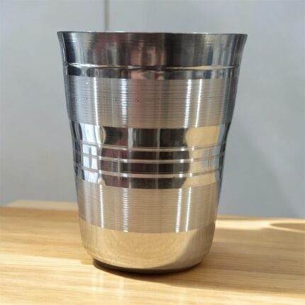 Luxmi Stainless Steel Glass Set of 6 with 400 ml Capacity and 7-Inch Height, Durable and Eco-Friendly