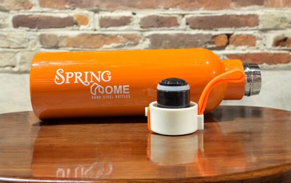 A durable and insulated Dew 700 Spring Home Duro Steel Bottle (500ml) made from high-quality stainless steel, perfect for keeping beverages hot or cold for long hours. Ideal for hikers, campers, and travelers.