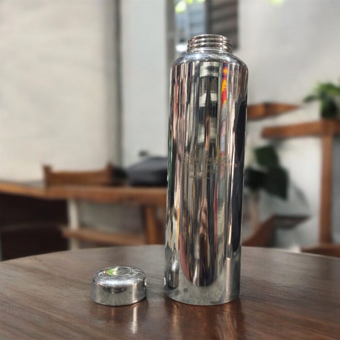 A sleek and durable Devidayal Bombay Fridge Steel Bottle (Set of 2, 1000ml each), perfect for fitness enthusiasts and eco-conscious individuals