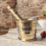 Pure Brass Mortar and Pestle Set – Traditional Ayurvedic Kharal Set in Small, Medium, and Large Sizes for Grinding Herbs, Spices, and Remedies