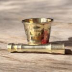 Pure Brass Mortar and Pestle Set – Traditional Ayurvedic Kharal Set in Small, Medium, and Large Sizes for Grinding Herbs, Spices, and Remedies