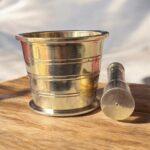 Pure Brass Mortar and Pestle Set – Traditional Ayurvedic Kharal Set in Small, Medium, and Large Sizes for Grinding Herbs, Spices, and Remedies