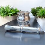 Aluminium Khal Batta (Mortar and Pestle) set, available in three different sizes for kitchen use.